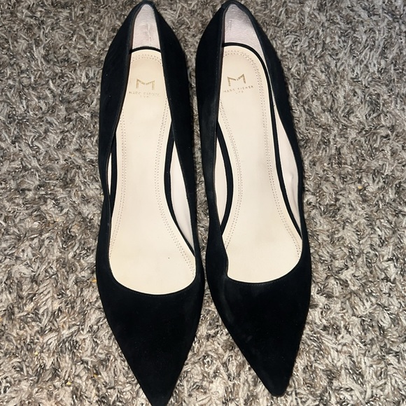 Black Mark Fisher pointed toe block heel size 11 - Picture 2 of 12
